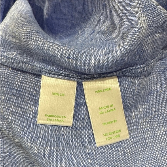 Lilly Pulitzer Breelyn Linen Sleeveless Button Down Size Large - Picture 6 of 7